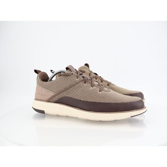 Cole Haan ZeroGrand Atlantic Sneaker Size 13M Brown Beige Knit Mesh Lace Up - Picture 1 of 12
